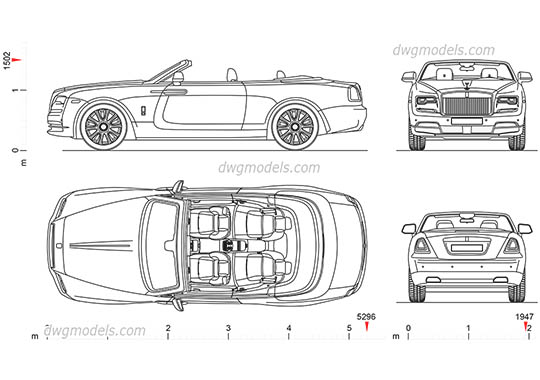 Rolls-Royce Dawn - DWG, CAD Block, drawing