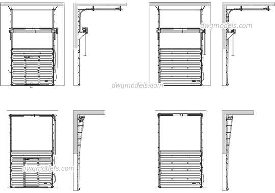 Industrial Sectional Door - DWG, CAD Block, drawing