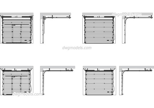 Industrial Sectional Door 2 - DWG, CAD Block, drawing