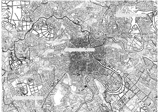 Map of Moscow - DWG, CAD Block, drawing