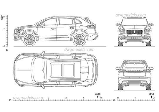 Lincoln Nautilus - DWG, CAD Block, drawing