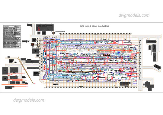 Cold Rolled Steel Production - DWG, CAD Block, drawing