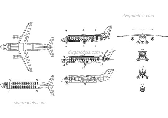 An-148 - DWG, CAD Block, drawing