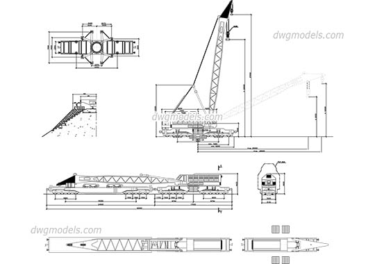 Crane Rail - DWG, CAD Block, drawing
