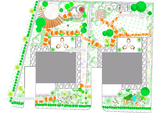 Architectural Site Plan - DWG, CAD Block, drawing