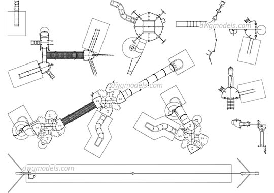 Playground Complex - DWG, CAD Block, drawing