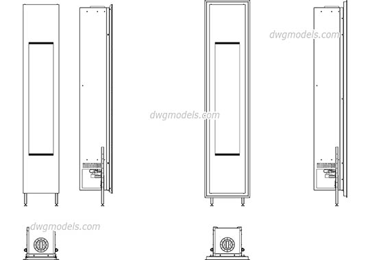 Mirror Flame - DWG, CAD Block, drawing