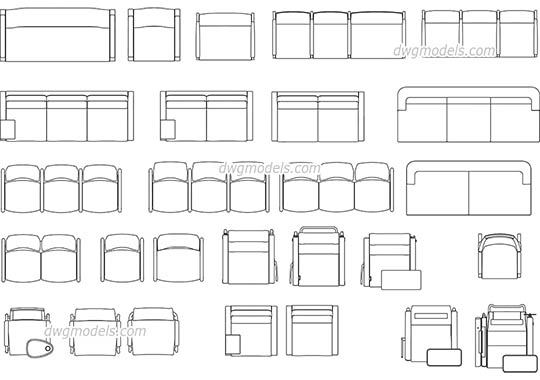 Patient Chairs - DWG, CAD Block, drawing